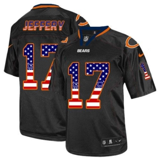 Nike Bears -17 Alshon Jeffery Black Men's Stitched NFL Elite USA Flag Fashion Jersey