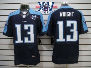 Nike Tennessee Titans -13 Kendall Wright Navy Blue Alternate With 15th Season Patch Mens Stitched NF