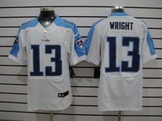 Nike Tennessee Titans #13 Kendall Wright White Men's Stitched NFL Elite Jersey