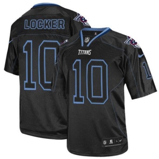 Nike Tennessee Titans #10 Jake Locker Lights Out Black Men's Stitched NFL Elite Jersey
