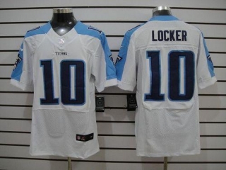Nike Tennessee Titans #10 Jake Locker White Men's Stitched NFL Elite Jersey