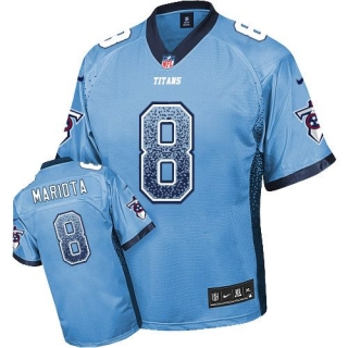 Nike Tennessee Titans #8 Marcus Mariota Light Blue Team Color Men's Stitched NFL Elite Drift Fashion