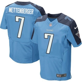 Nike Tennessee Titans #7 Zach Mettenberger Light Blue Team Color Men's Stitched NFL Elite Jersey