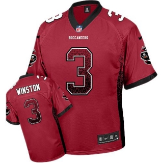 NikeTampa Bay Buccaneers #3 Jameis Winston Red Team Color Men‘s Stitched NFL Elite Drift Fashion Jer