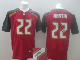 Nike NFL Tampa Bay Buccaneers #22 Doug Martin Red Men‘s Stitched Elite Autographed Jersey