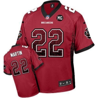 NikeTampa Bay Buccaneers #22 Doug Martin Red Team Color With MG Patch Men‘s Stitched NFL Elite Drift