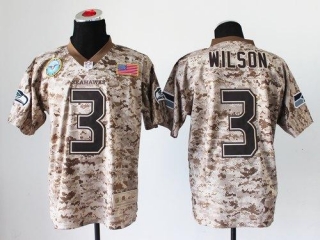 Nike Seattle Seahawks #3 Russell Wilson Camo Men‘s Stitched NFL New Elite USMC Jersey