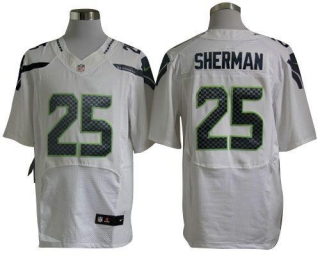 Nike Seattle Seahawks #25 Richard Sherman White Men‘s Stitched NFL Elite Jersey