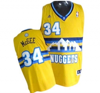 Denver Nuggets -34 JaVale McGee Yellow Alternate Stitched NBA Jersey