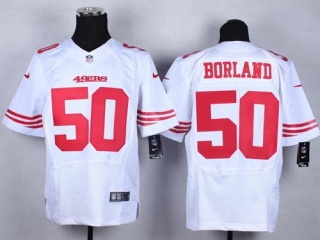 Nike San Francisco 49ers -50 Chris Borland White Mens Stitched NFL Elite Jersey