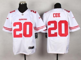 Nike San Francisco 49ers -20 Perrish Cox White Mens Stitched NFL Elite Jersey