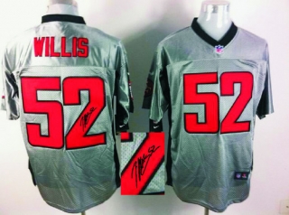 Autographed Nike San Francisco 49ers #52 Patrick Willis Grey Shadow Men‘s Stitched NFL Elite Jersey
