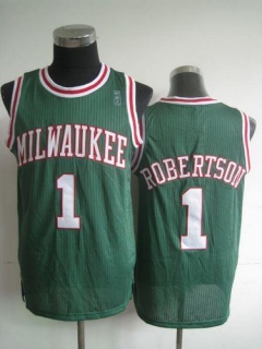 Milwaukee Bucks -1 Oscar Robertson Green Throwback Stitched NBA Jersey