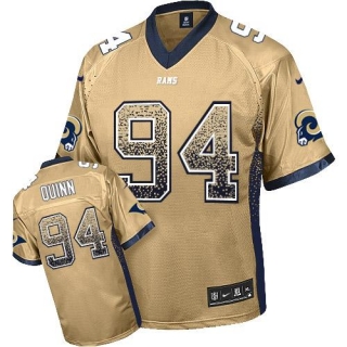 Nike St Louis Rams -94 Robert Quinn Gold Men's Stitched NFL Elite Drift Fashion Jersey