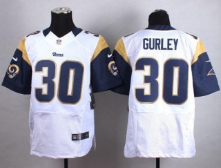 Nike St Louis Rams -30 Todd Gurley White Men's Stitched NFL Elite Jersey