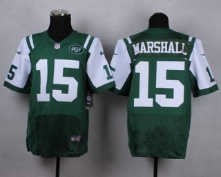Nike New York Jets -15 Brandon Marshall Green Team Color Men's Stitched NFL Elite Jersey