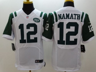 Nike New York Jets -12 Joe Namath White Men's Stitched NFL Elite Jersey