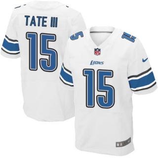 Nike Detroit Lions #15 Golden Tate III White Men's Stitched NFL Elite Jersey