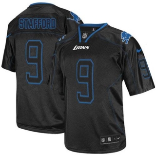 Nike Detroit Lions #9 Matthew Stafford Lights Out Black Men's Stitched NFL Elite Jersey