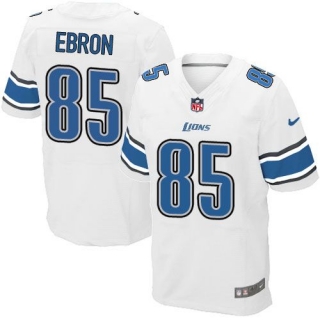 Nike Detroit Lions #85 Eric Ebron White Men's Stitched NFL Elite Jersey