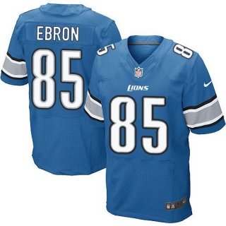 Nike Detroit Lions #85 Eric Ebron Blue Team Color Men's Stitched NFL Elite Jersey