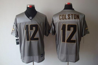 Nike New Orleans Saints #12 Marques Colston Grey Shadow Men's Stitched NFL Elite Jersey