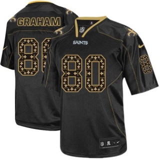 Nike New Orleans Saints #80 Jimmy Graham New Lights Out Black Men's Stitched NFL Elite Jersey