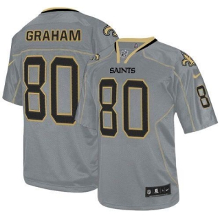Nike New Orleans Saints #80 Jimmy Graham Lights Out Grey Men's Stitched NFL Elite Jersey