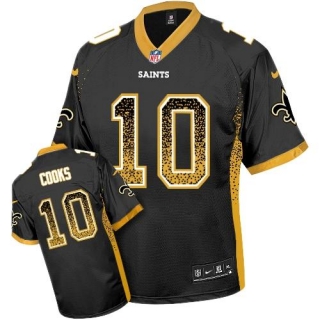 Nike New Orleans Saints #10 Brandin Cooks Black Team Color Men's Stitched NFL Elite Drift Fashion Je