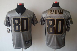Nike New Orleans Saints #80 Jimmy Graham Grey Shadow Men's Stitched NFL Elite Jersey