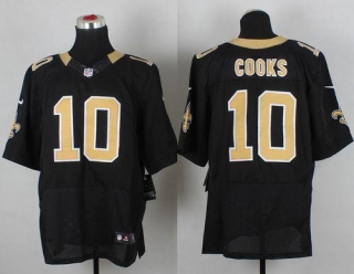 Nike New Orleans Saints #10 Brandin Cooks Black Team Color Men's Stitched NFL Elite Jersey