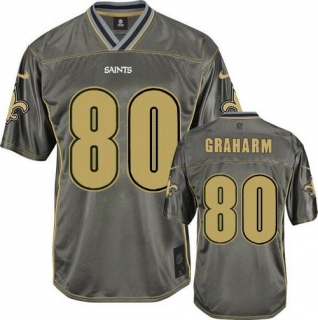 Nike New Orleans Saints #80 Jimmy Graham Grey Men's Stitched NFL Elite Vapor Jersey