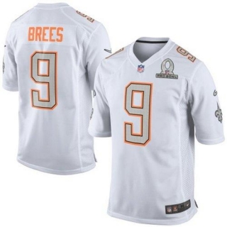 Nike New Orleans Saints #9 Drew Brees White Pro Bowl Men's Stitched NFL Elite Team Rice Jersey