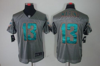 Nike Miami Dolphins #13 Dan Marino Grey Shadow Men's Stitched NFL Elite Jersey