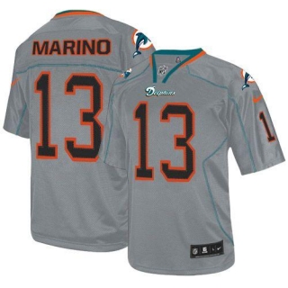 Nike Miami Dolphins #13 Dan Marino Lights Out Grey Men's Stitched NFL Elite Jersey