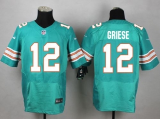 Nike Miami Dolphins #12 Bob Griese Aqua Green Alternate Men's Stitched NFL Elite Jersey