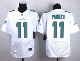 Nike Miami Dolphins #11 DeVante Parker White Men's Stitched NFL New Elite Jersey