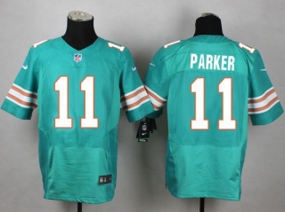 Nike Miami Dolphins #11 DeVante Parker Aqua Green Alternate Men's Stitched NFL Elite Jersey