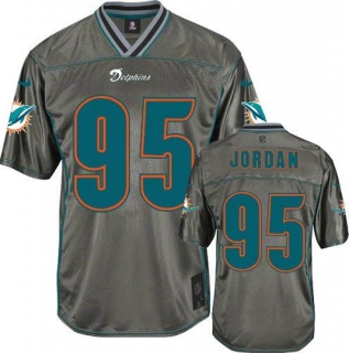 Nike Miami Dolphins #95 Dion Jordan Grey Men's Stitched NFL Elite Vapor Jersey