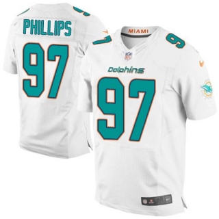 Nike Miami Dolphins #97 Jordan Phillips White Men's Stitched NFL New Elite Jersey