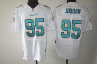 Nike Miami Dolphins #95 Dion Jordan White Men's Stitched NFL Elite Jersey