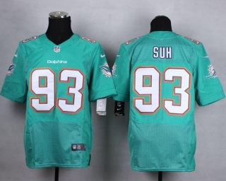 Nike Miami Dolphins #93 Ndamukong Suh Aqua Green Team Color Men's Stitched NFL New Elite Jersey