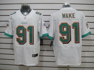 Nike Miami Dolphins #91 Cameron Wake White Men's Stitched NFL Elite Jersey