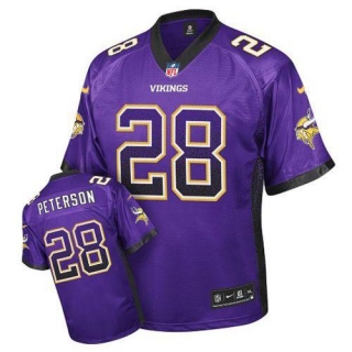 Nike Minnesota Vikings #28 Adrian Peterson Purple Team Color Men's Stitched NFL Elite Drift Fashion