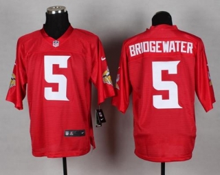 Nike Minnesota Vikings #5 Teddy Bridgewater Red Men's Stitched NFL Elite QB Practice Jersey