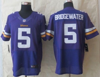 Nike Minnesota Vikings #5 Teddy Bridgewater Purple Team Color Men's Stitched NFL Elite Jersey