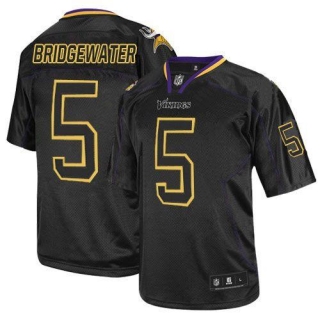 Nike Minnesota Vikings #5 Teddy Bridgewater Lights Out Black Men's Stitched NFL Elite Jersey