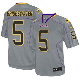 Nike Minnesota Vikings #5 Teddy Bridgewater Lights Out Grey Men's Stitched NFL Elite Jersey
