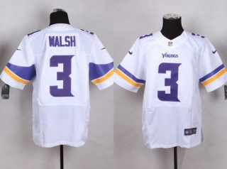 Nike Minnesota Vikings #3 Blair Walsh White Men's Stitched NFL Elite Jersey