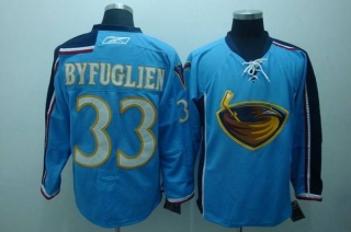 Thrashers -33 Dustin Byfuglien Stitched Blue NHL Jersey